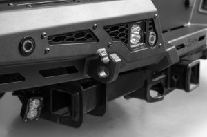 Ford Super Duty F-250 Bumper - Rear - Addictive Desert Designs - Stealth Fighter - Hammer Black with Satin Black Panels - `23-`26
